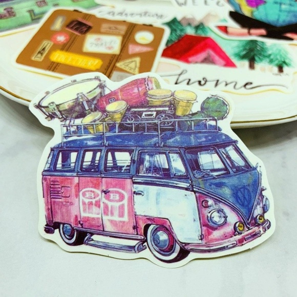 Explore The World, 24 Adventurous Stickers, VW Bugs, Road Trip - Picture 5 of 10
